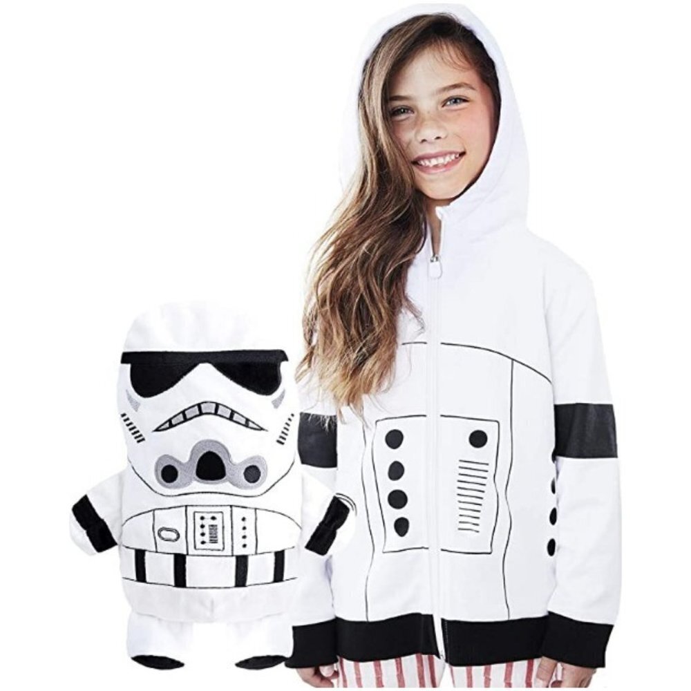 Cubcoats Kid's Star Wars Stormtrooper Transforming 2-in-1 Zip-Up Hoodie - 4-5